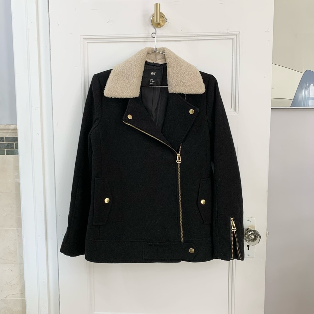Gold Zipper H&M Peacoat